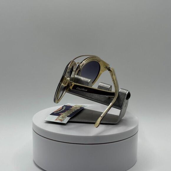 NOS Vintage Y2K Designer Sunglasses | Cole Haan | Black/Yellow Round Plastic main image 7